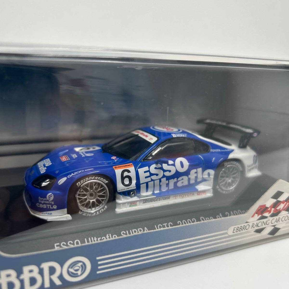 Amazon | EBBRO 1/43 ESSO Ultraflo ミニカー Supra JGTC 2002#6