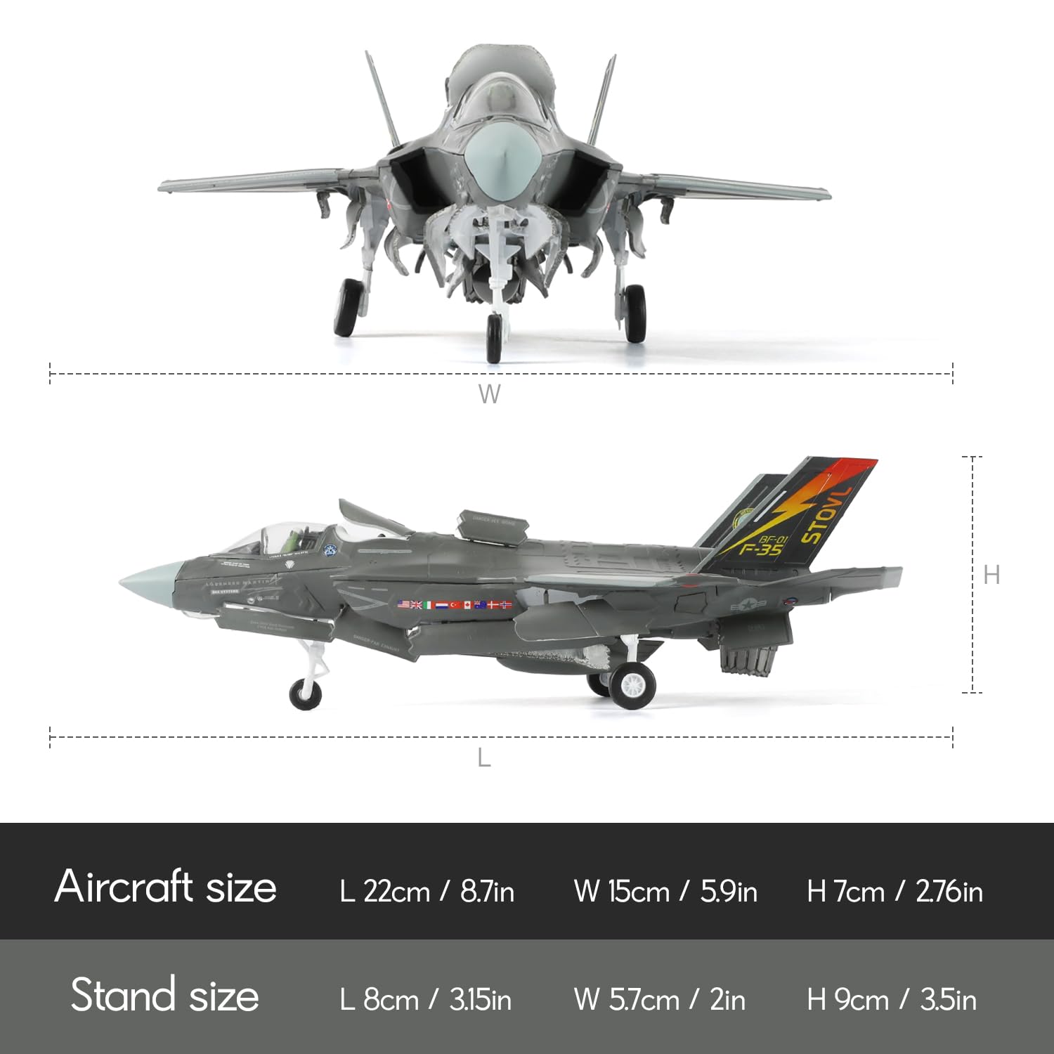 Amazon.com: SEBUNAS 1/72 Scale F-35B Lightning II Fighter Jet