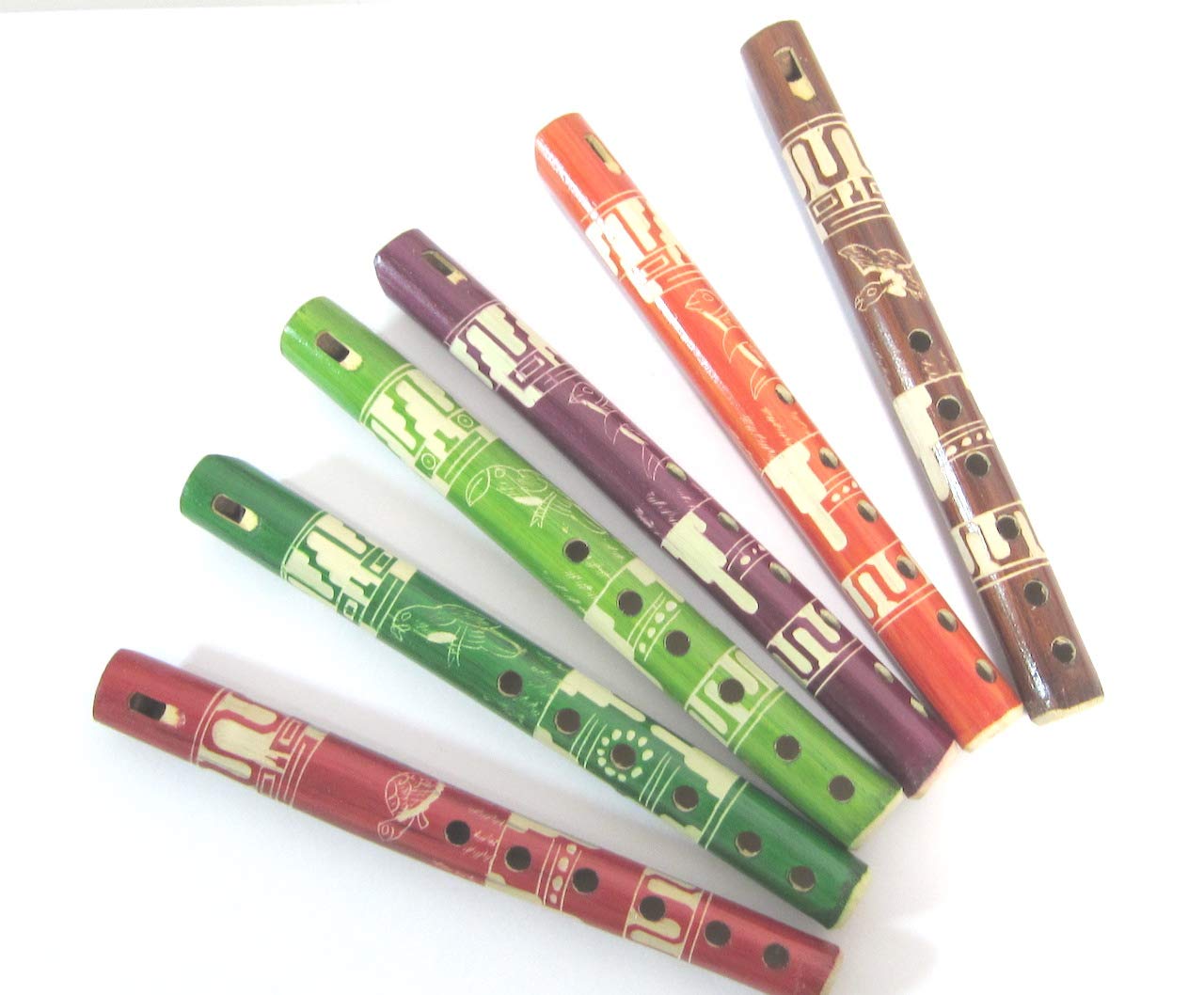 Amazon | 【PINQUILLO】ペルー民族楽器のカラフル縦笛、ピンキージョ