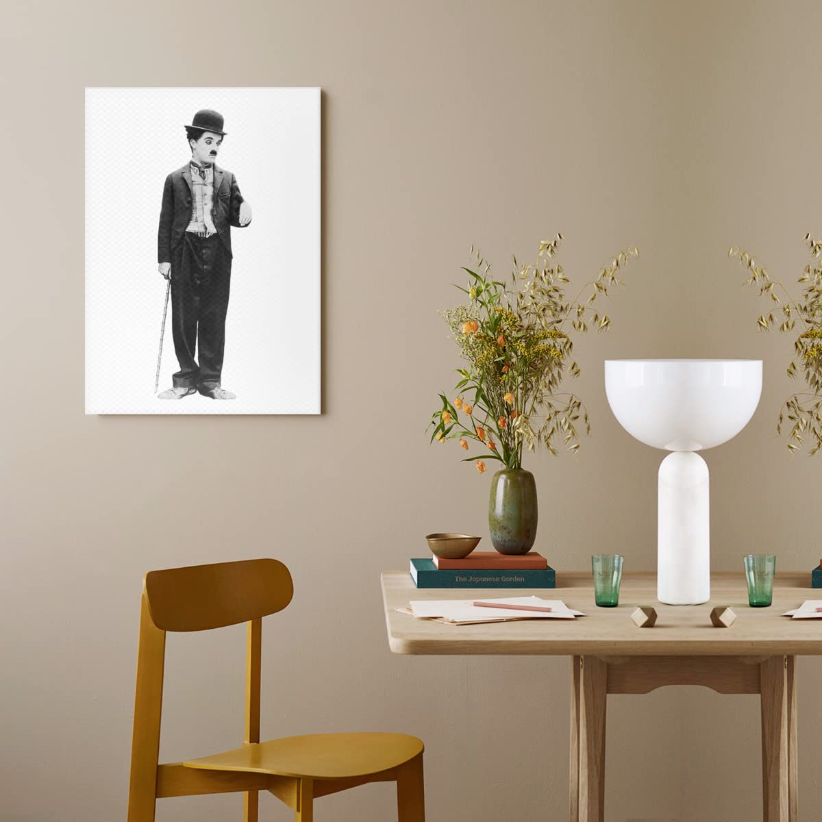 Amazon.co.jp: アートパネル チャップリン Charlie Chaplin キャンバス
