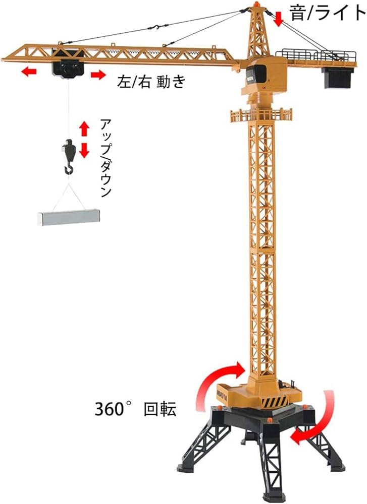 Amazon.co.jp: 億騰 【合金版】 RC 1/14 12CH タワークレーン 2.4GH