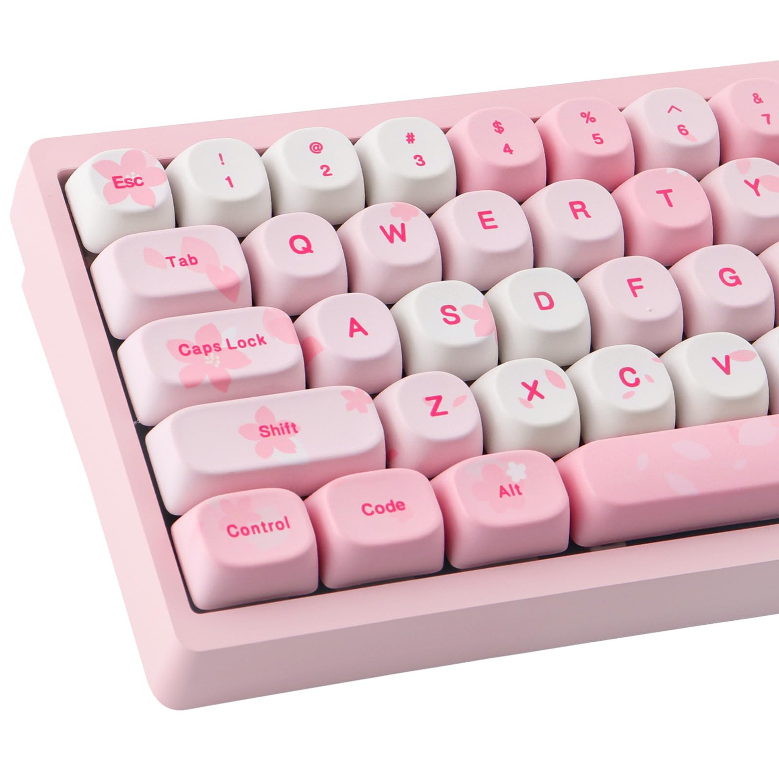 Amazon.com: Tsungup MOA Keycaps-Pink Sakura,129 Keys Cute PBT