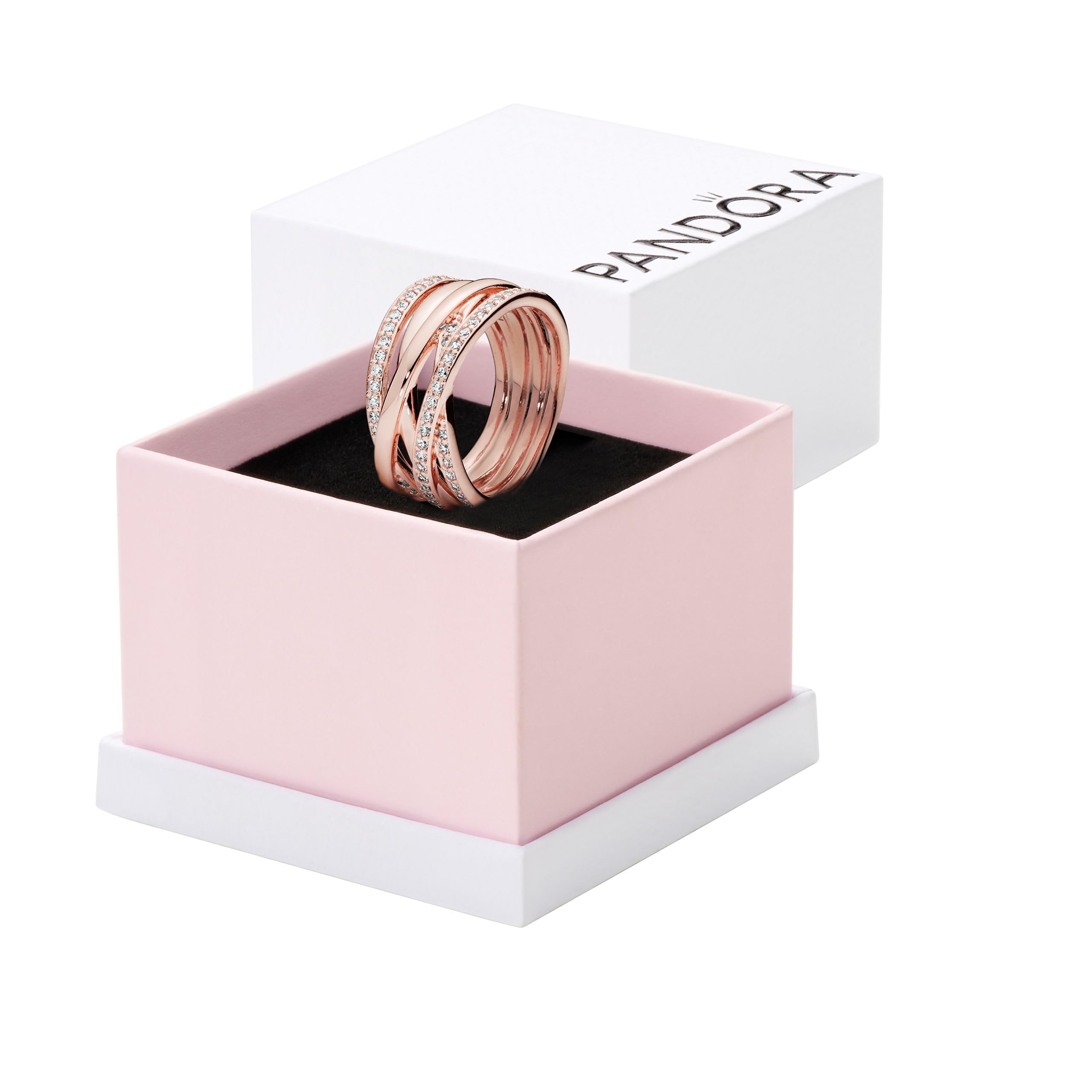 Amazon.co.jp: パンドラEntwinedリング、Pandora Rose & Clear CZ