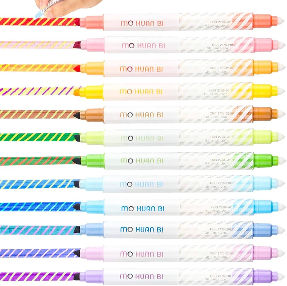 Amazon.co.jp: Tomorotec マジック蛍光ペン 色が変わるハイライトペン