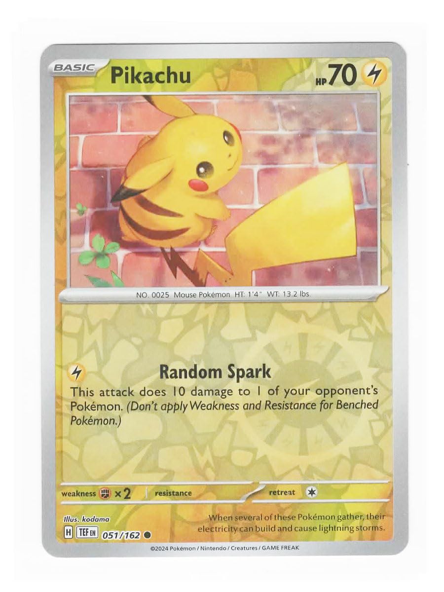 Amazon.com: Pikachu 051/162 – Temporal Forces – Pokemon Reverse