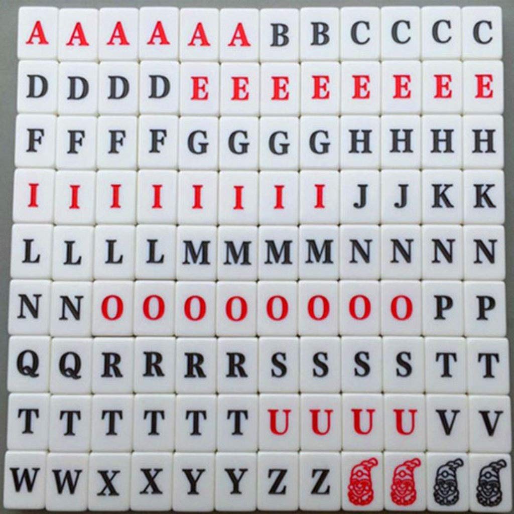 Amazon.co.jp: 麻雀 108個アルファベットスクラブルタイル文字番号子供