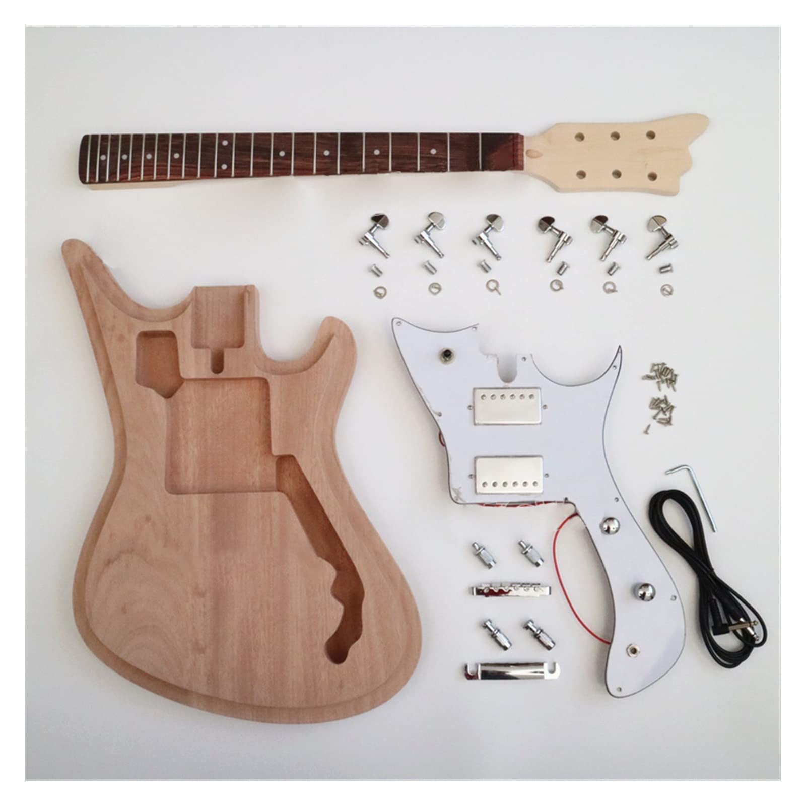 Amazon | DIYエレキギターキットマホガニーボディメイプルネックローズ