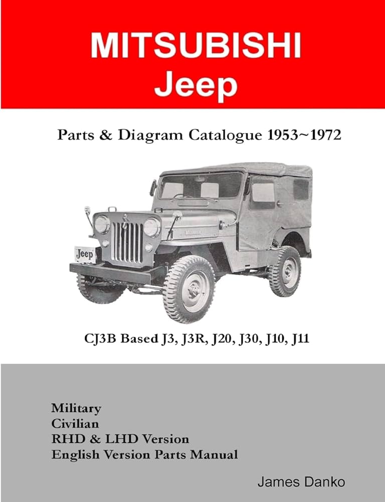 Mitsubishi Jeep CJ3B Based J3R, J20, J30 Parts & Diagram Manual