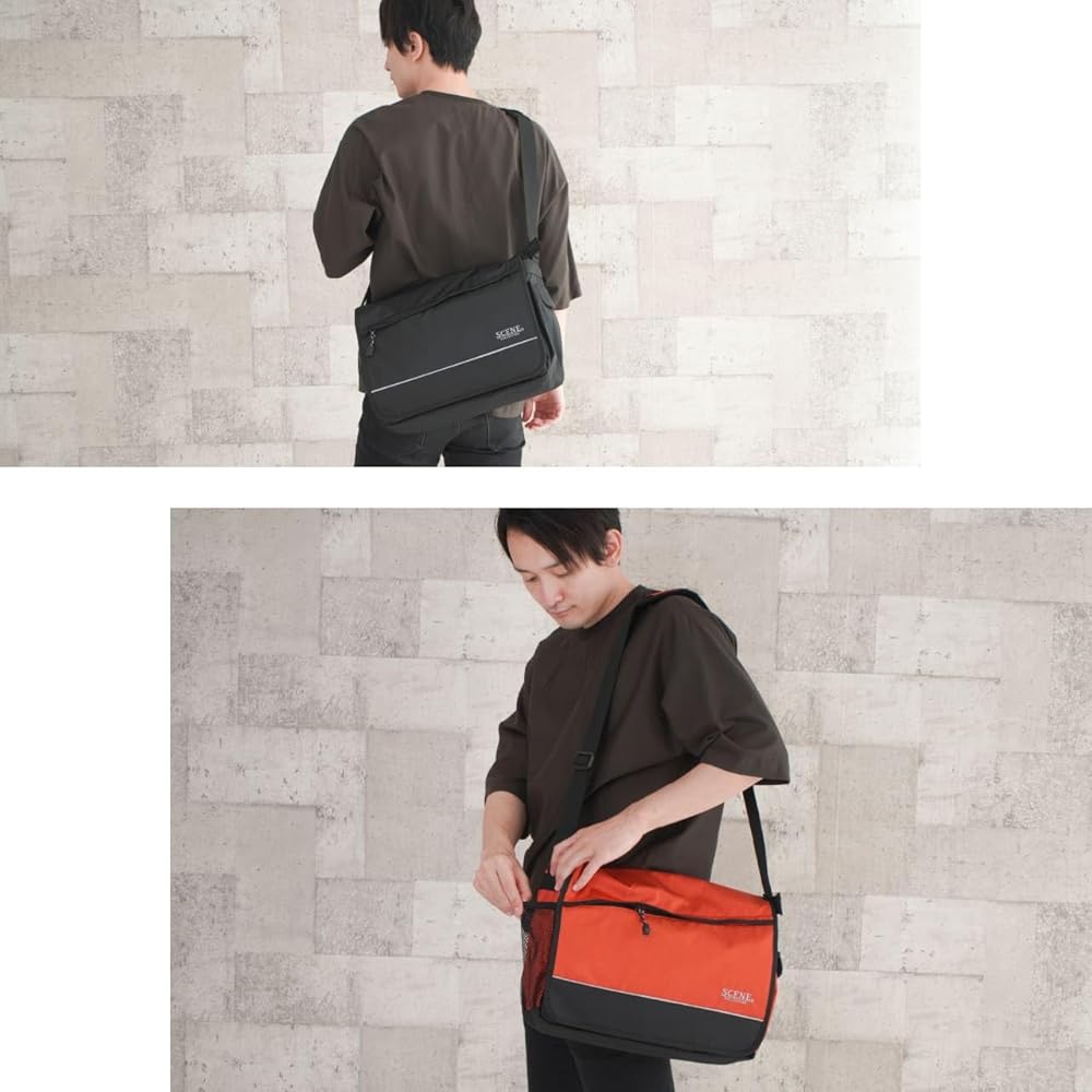 Amazon | [シーン] ショルダーバッグ メンズ 撥水 A4 13インチPC収納