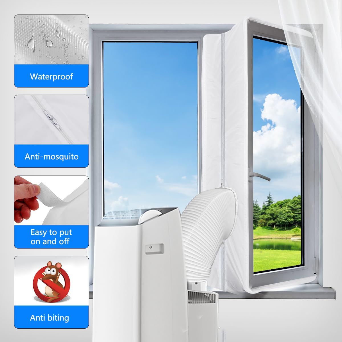 Amazon.com: Portable Air Conditioner Window Seal Kit,Hot Air Stop