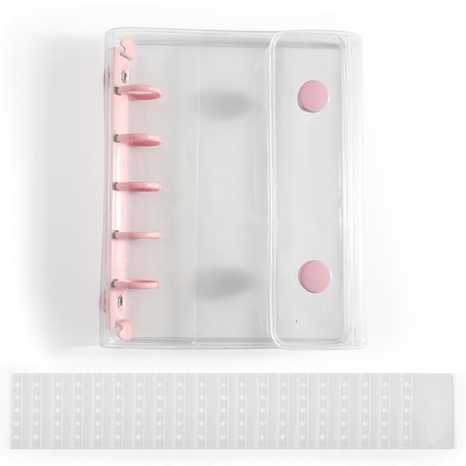 Amazon.co.jp: シール帳 M5 透明 バインダー マイクロ5 クリア 5穴