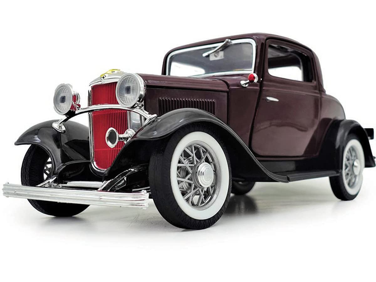 Amazon.com: Road Signature 1932 Ford 3-Window Coupe Burgundy with