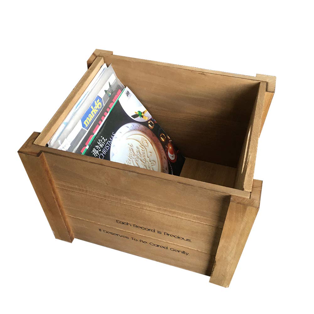 Amazon | MayRecords 純木製 7インチEPレコード収納箱 収納ボックス