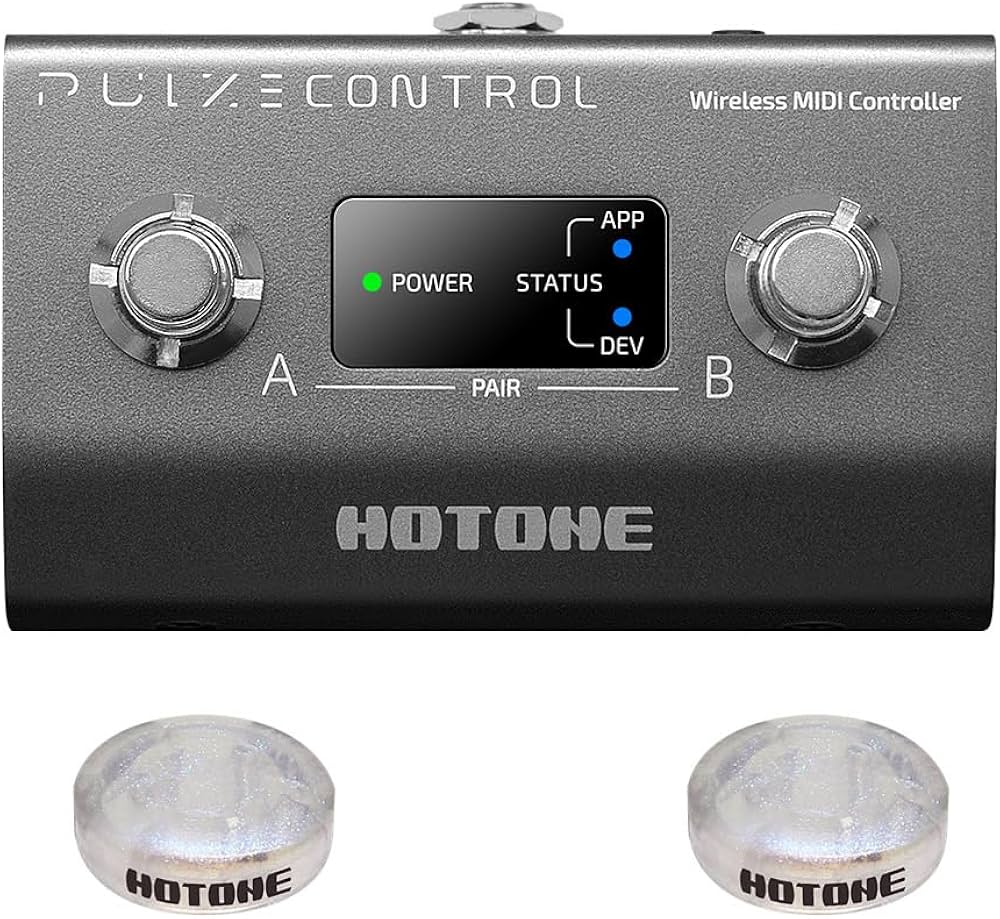 HOTONE Controlador Midi Sem Fio Com Pedais Programáveis