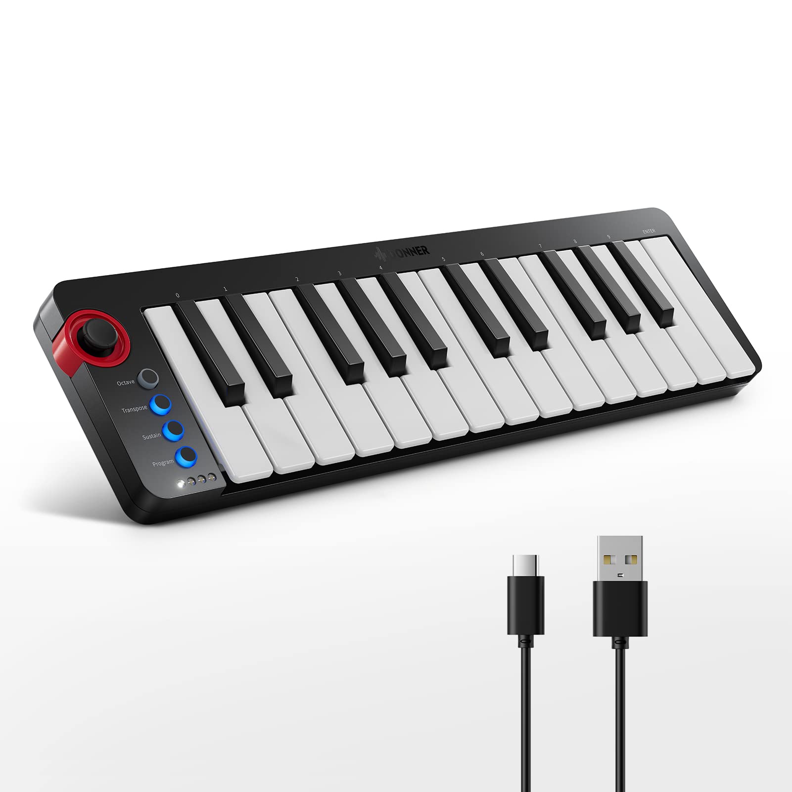Amazon.com: Donner Mini MIDI Keyboard, N-25 25 Key MIDI Controller