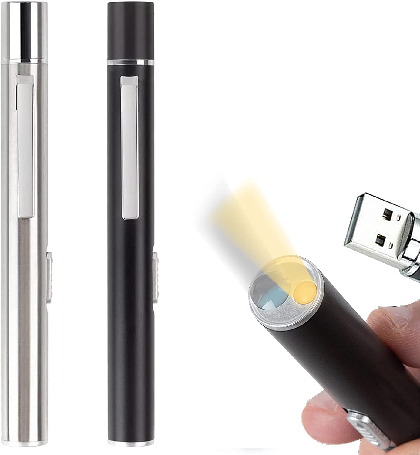 Amazon.co.jp: Veenkeny ペンライト 暖色光 白色光2色 LEDライト 2本