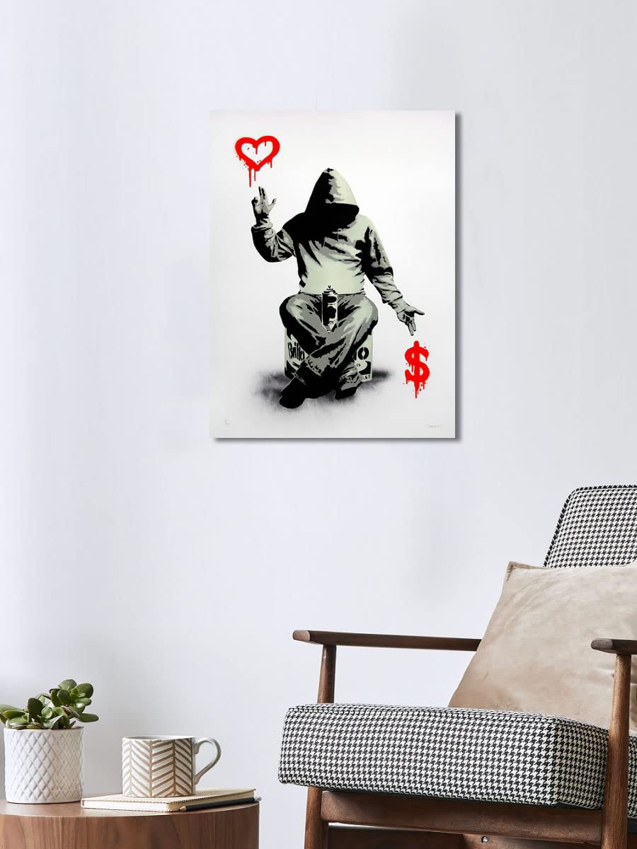 Amazon.co.jp: バンクシー 愛とお金 ポスター アートパネル キャンバス