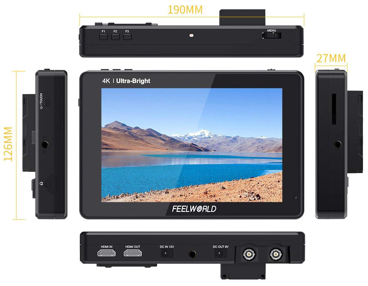 Amazon.com : FEELWORLD LUT7S PRO 7 Inch 2200nit 3D LUT Touch