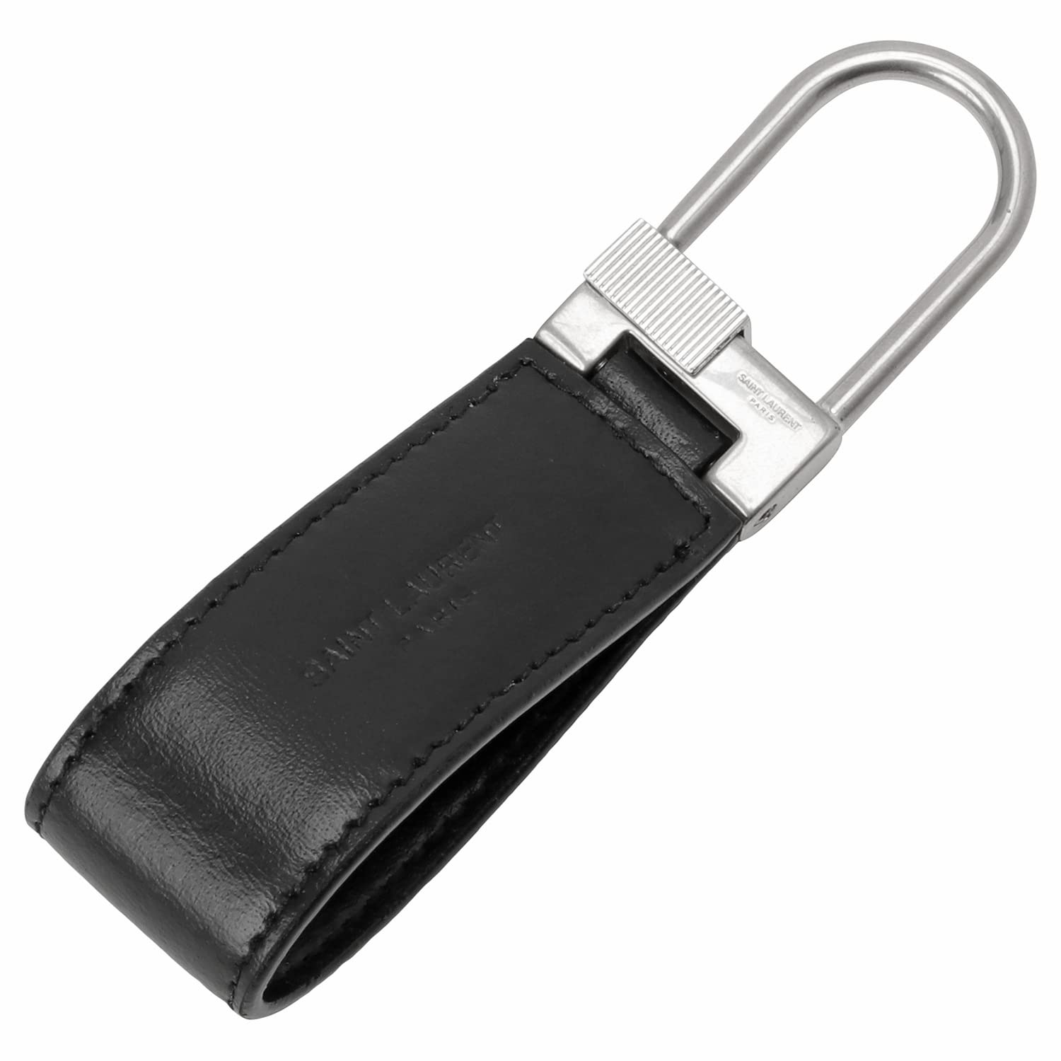 Amazon.co.jp: YSL タイニーカサンドラ ロゴ レザーループ キーリング