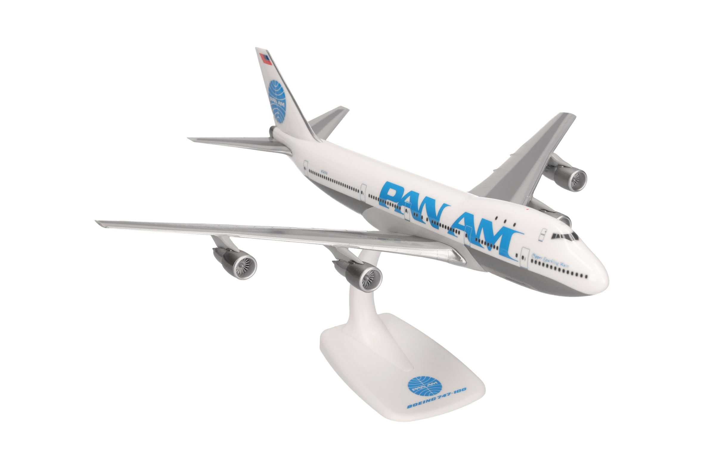 Amazon.com: Herpa Snap-fit Airplane Model Boeing 747-100 Pan Am on