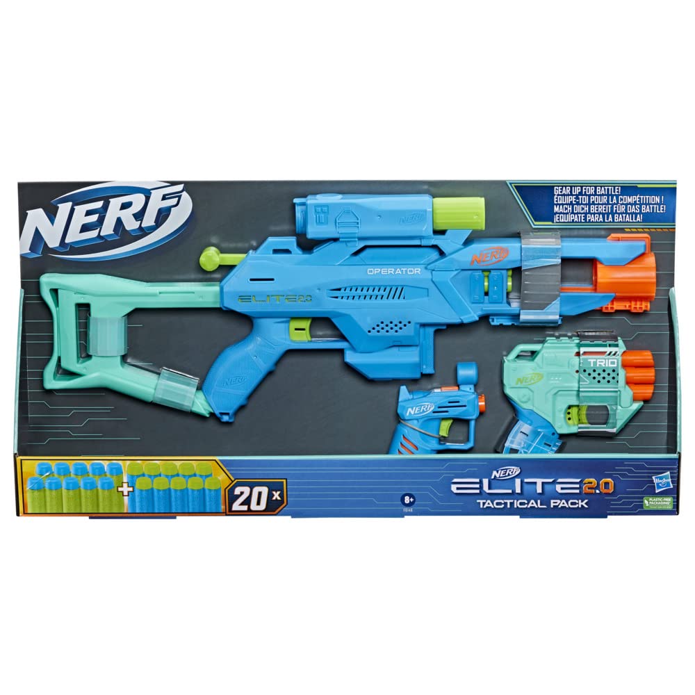 Amazon.com: Nerf Elite 2.0 Tactical 3-Blaster Pack - Operator BD-2