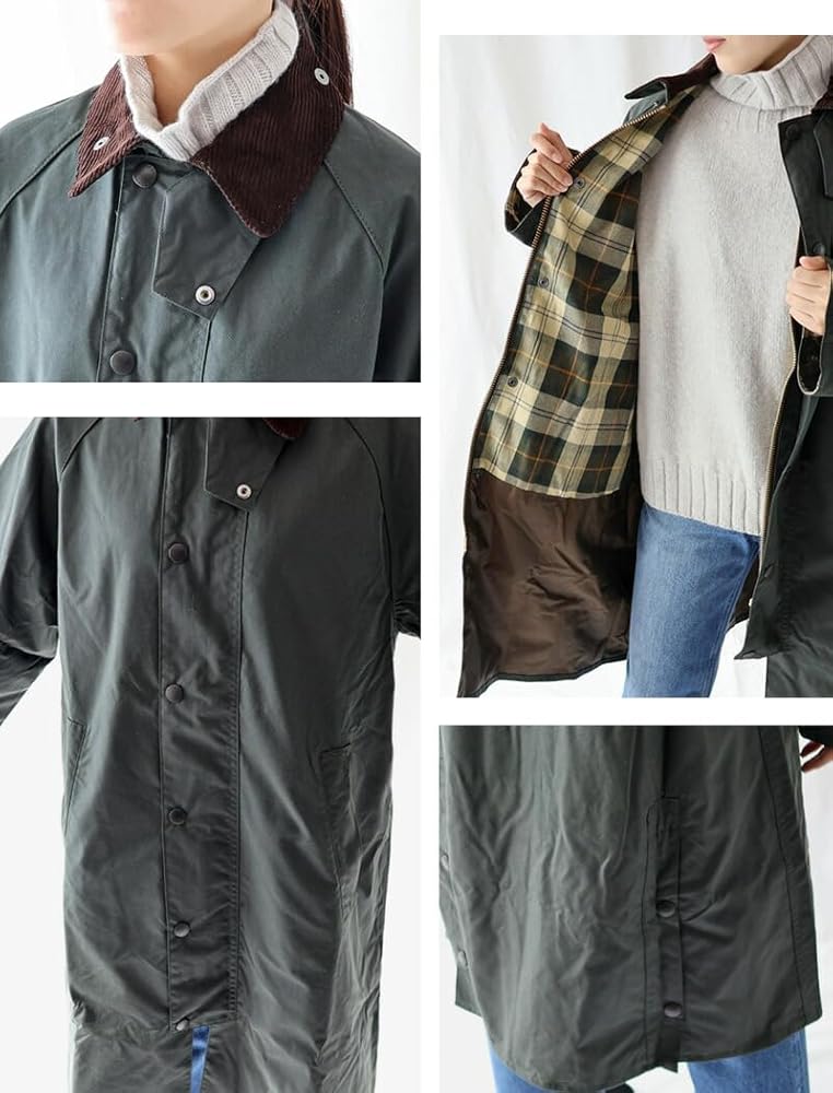 Amazon | [バブアー] EXMOOR ワックス コットン ミドルレングス コート