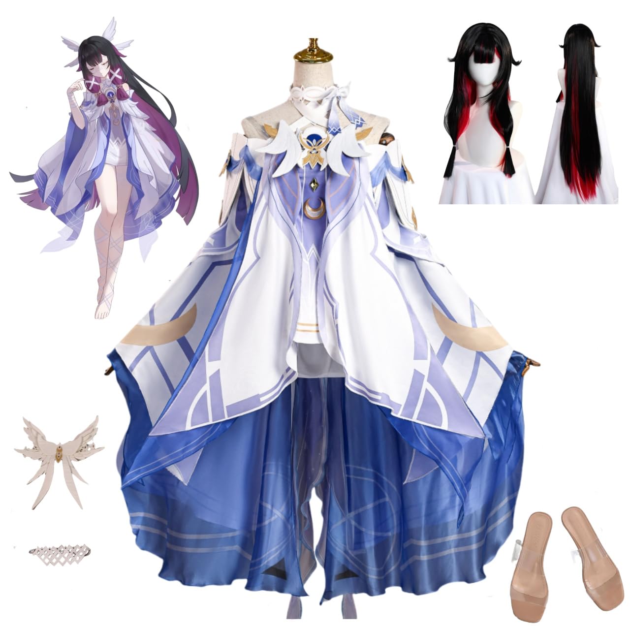 Amazon.co.jp: [MOSATS] 原神 コロンビーナ コスプレ衣装『全セット