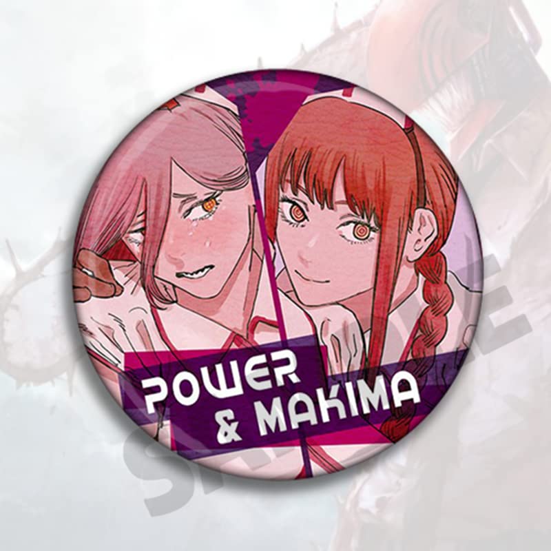 Amazon.co.jp: チェンソーマン 缶バッジ デンジ マキマ パワー 早川