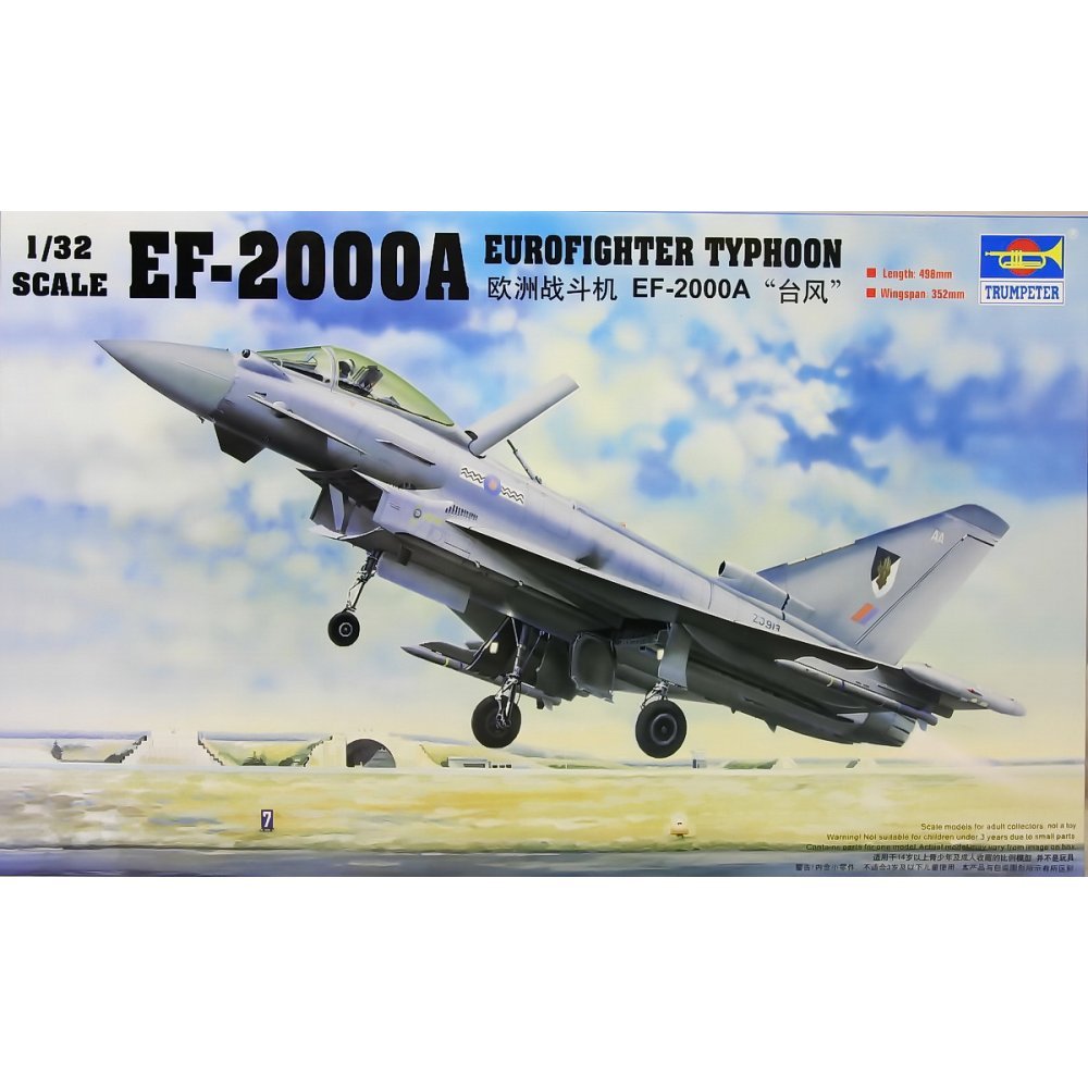 Amazon.com: Trumpeter EF-2000A Eurofighter Typhoon Model Kit