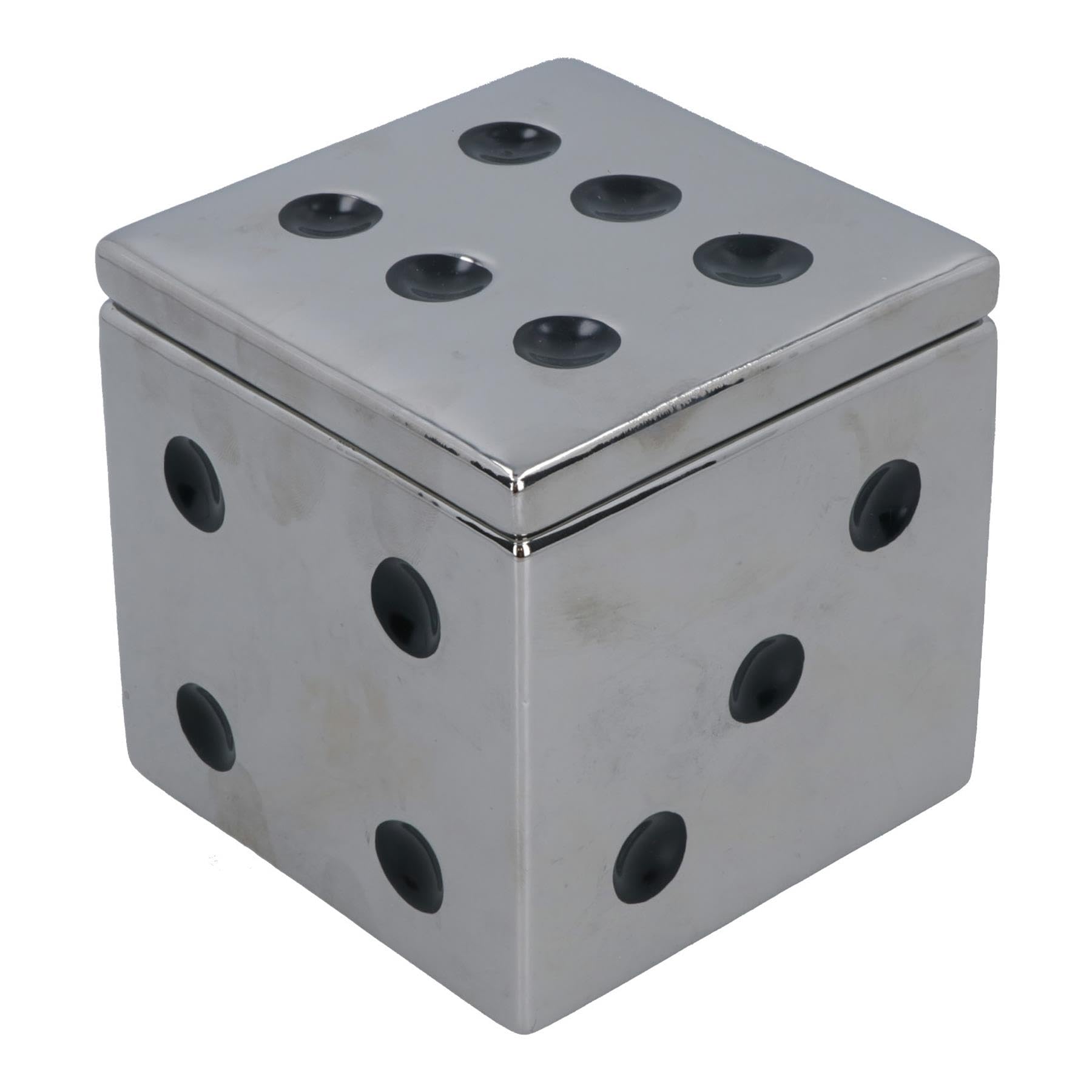 Amazon.com: AB Tools Ceramic Dice Box Mirrored Silver Storage