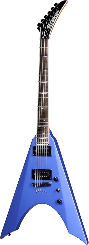 Amazon.com: Kramer Nite-V String Thru Body, Royal Blue Metallic