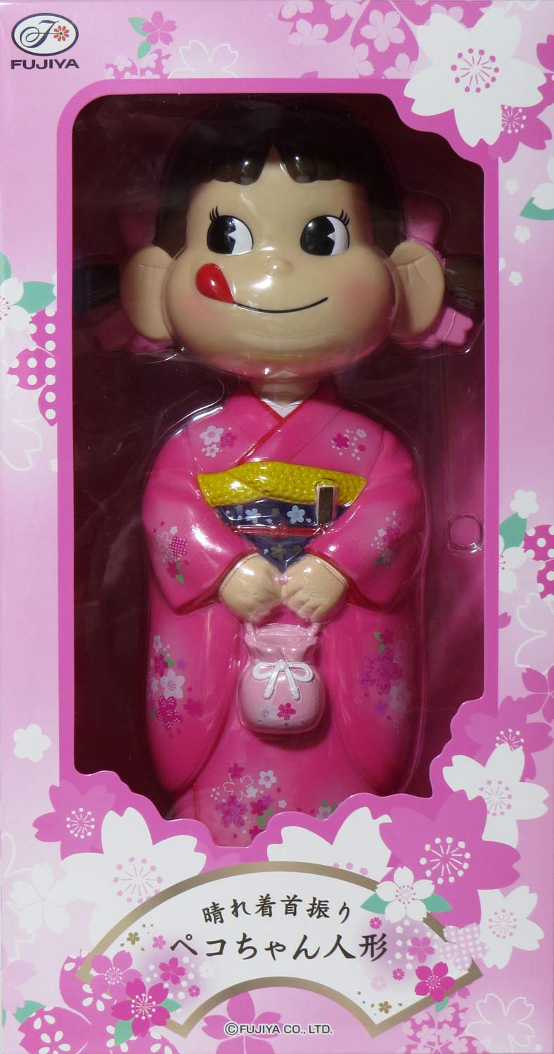 Amazon.co.jp: 不二家 晴れ着 首振り ペコちゃん人形（ピンクの着物