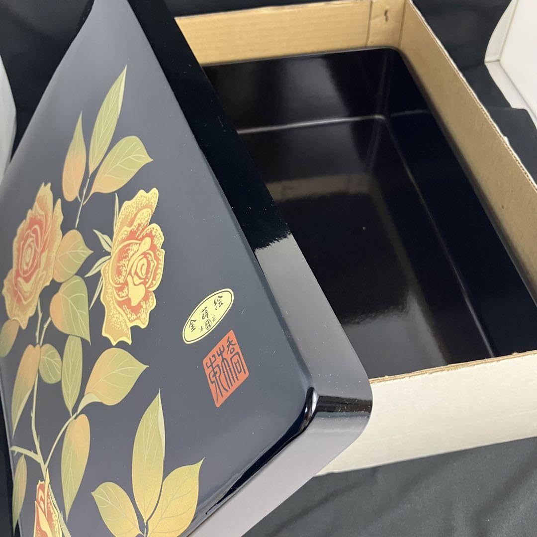 Amazon.co.jp: 本蒔絵 橋本漆芸 金蒔絵 文箱 漆器 紙箱 : ホビー