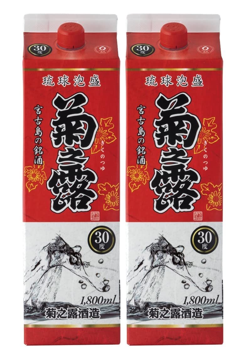 Amazon.co.jp: 菊之露酒造 30゜菊之露 泡盛パック 1800ml×2本 : 食品