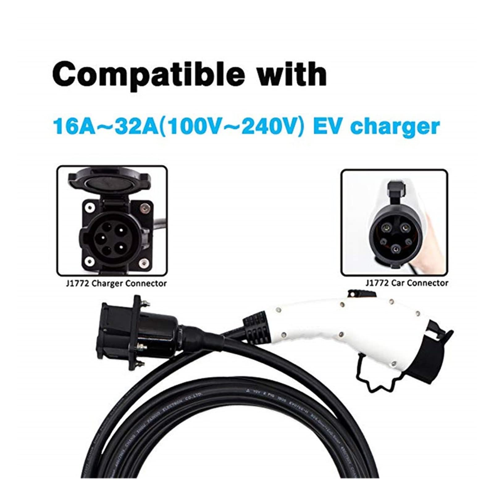 Amazon.co.jp: LXSWY EV 充電ケーブル 5m J1772 タイプ 1 電気自動車用