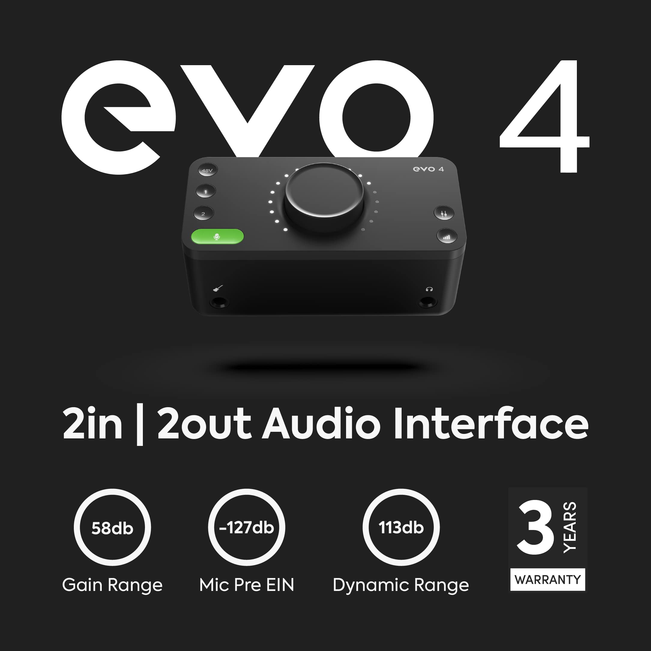 Amazon.co.jp: Audient audient 「EVO4」2in/2out オーディオ