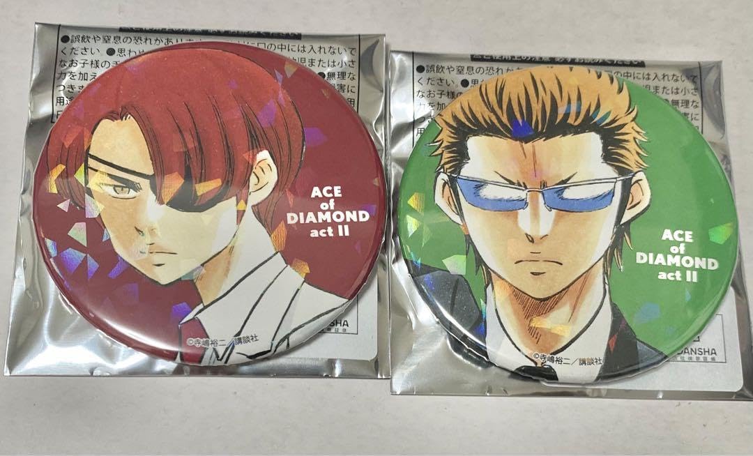 Amazon.co.jp: ダイヤのA ホログラム 原作 缶バッジ 白河勝之 倉持洋一