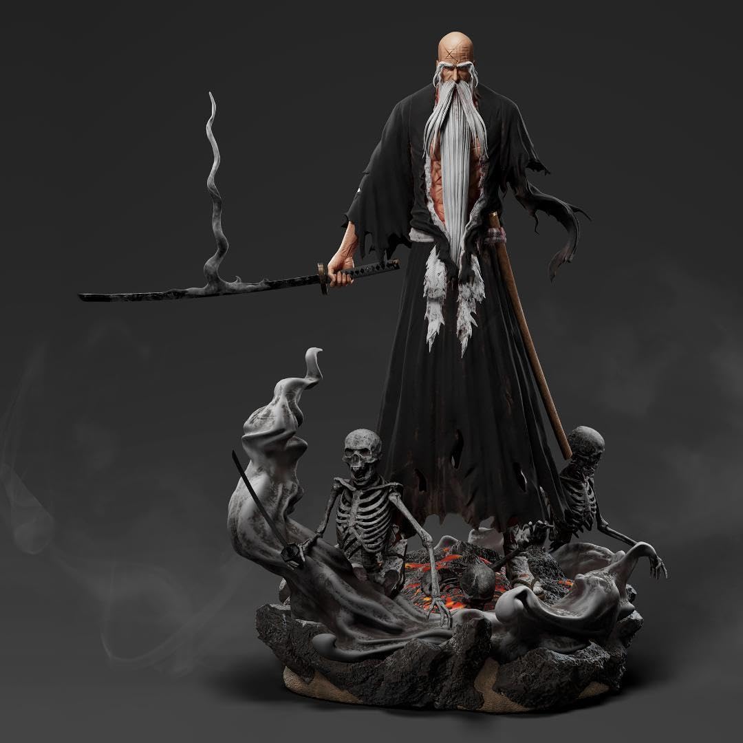 Amazon | BLEACH 山本 元柳斎 火の太刀 16スケール 塗装済み完成