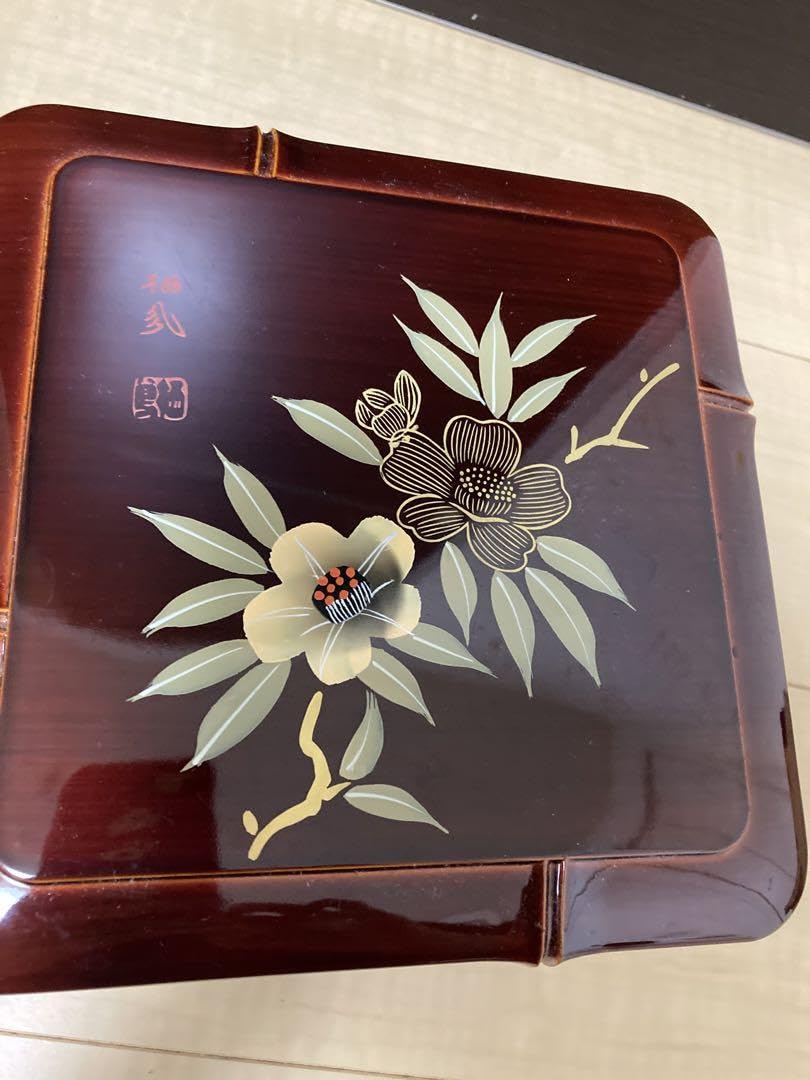 Amazon.co.jp: 二段お重 重箱 漆器 春慶塗り 二段重 : ホーム＆キッチン