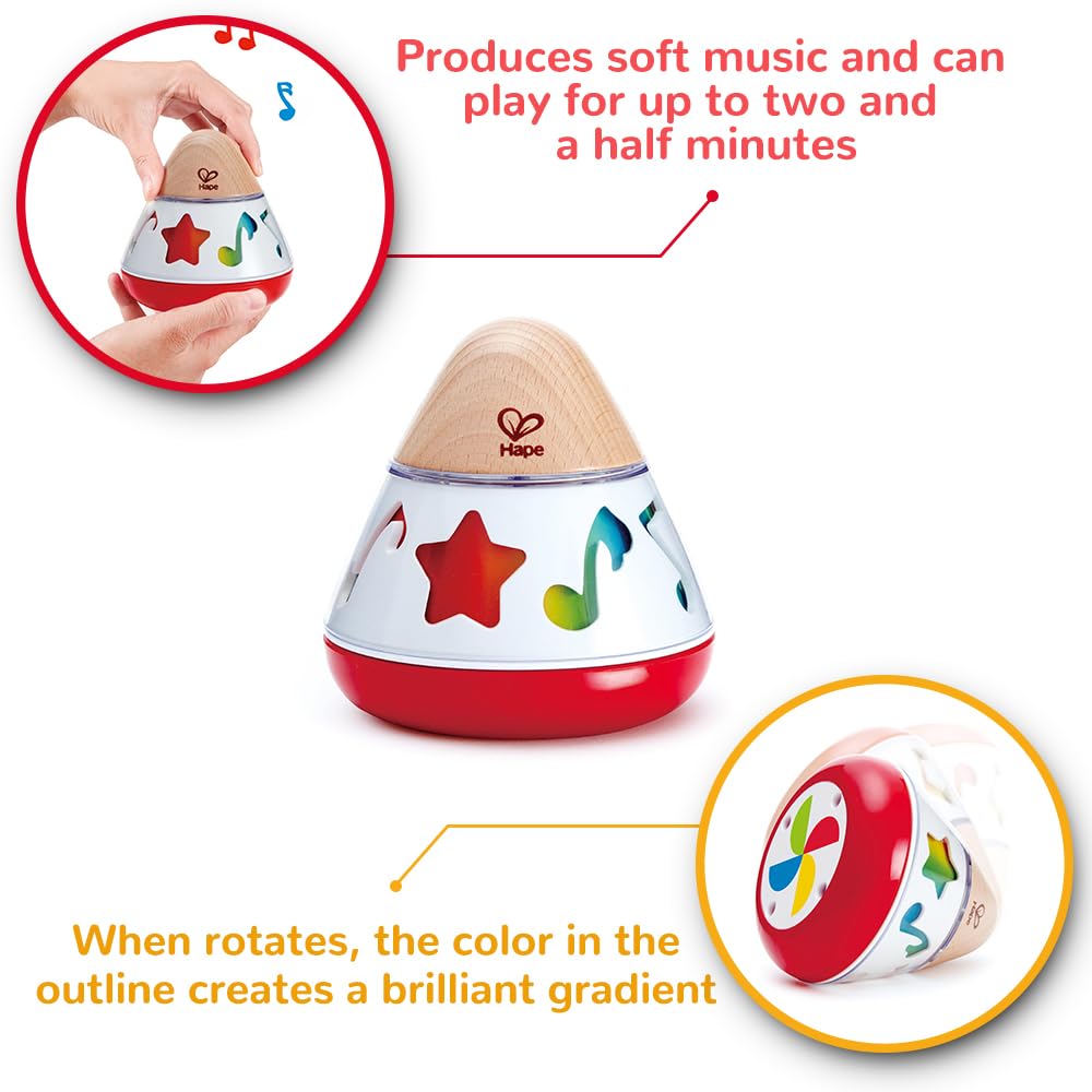Amazon.com: Hape E0332 Rotating Baby Music Box, Spin & Play The