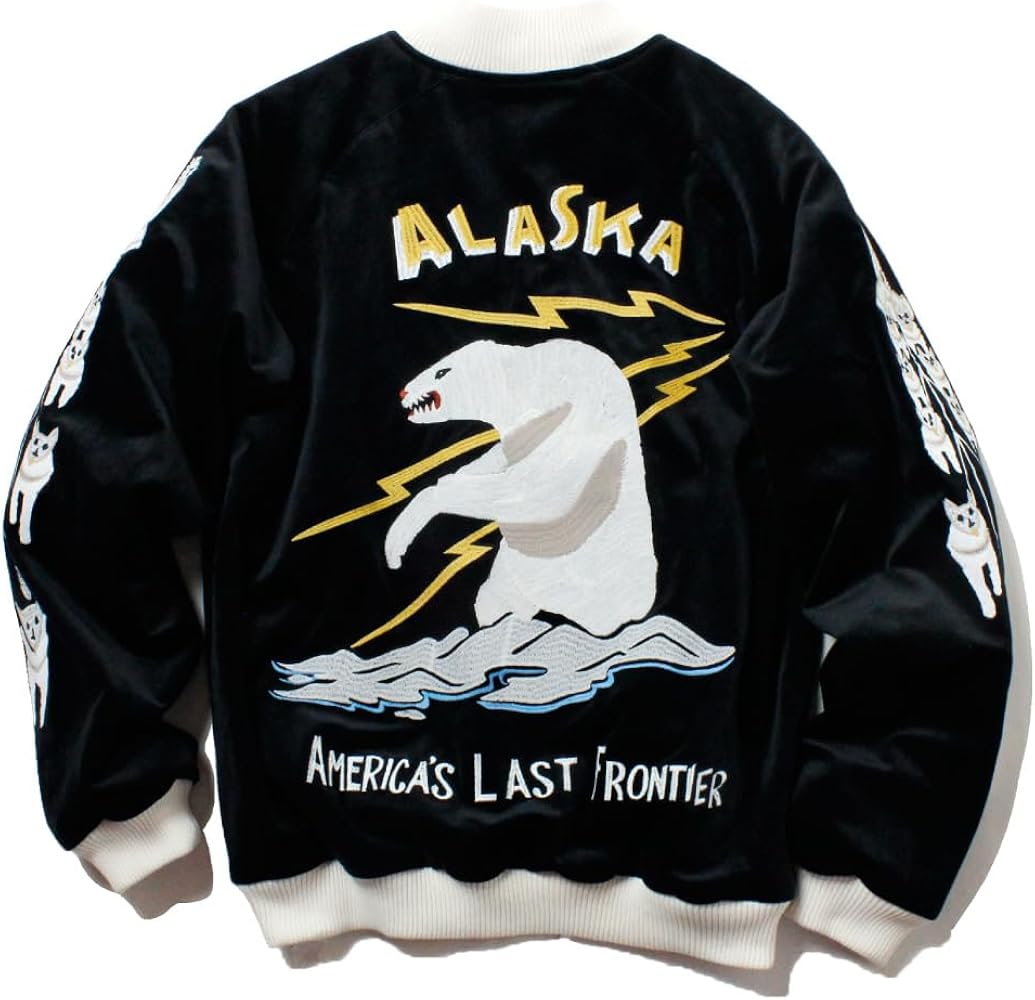 Amazon | [ヒューストン] 別珍スカジャン ベロア生地 スーベニア