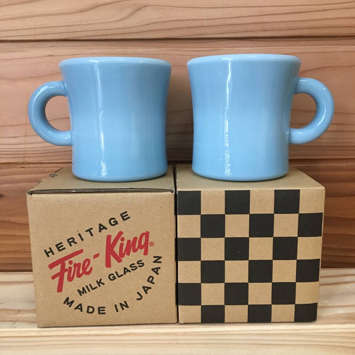 Amazon.co.jp: Fire-King エキストラヘビーマグ マグカップ ブルー