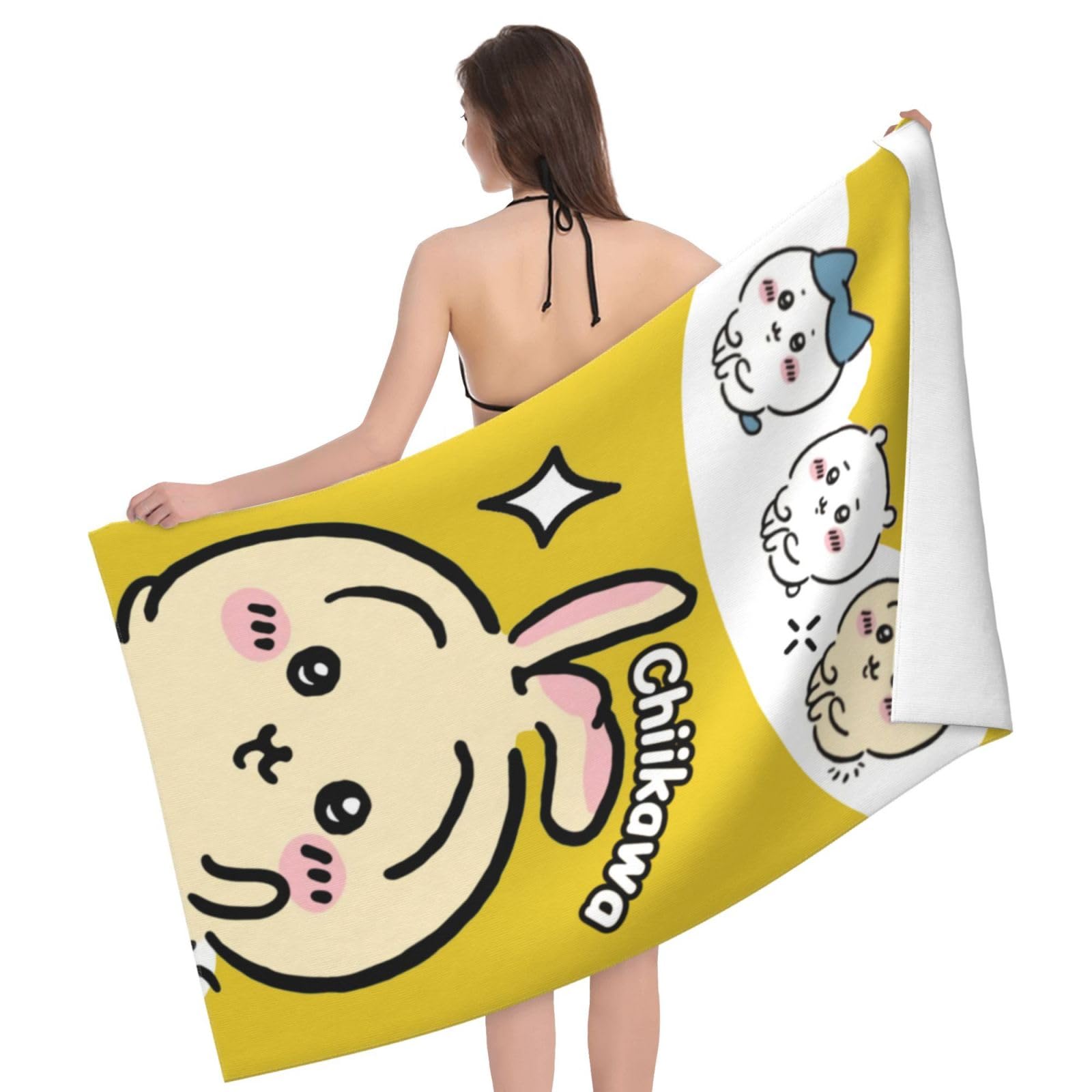 Amazon｜バスタオル ちいかわ うさぎ フェイスタオル ビーチタオル