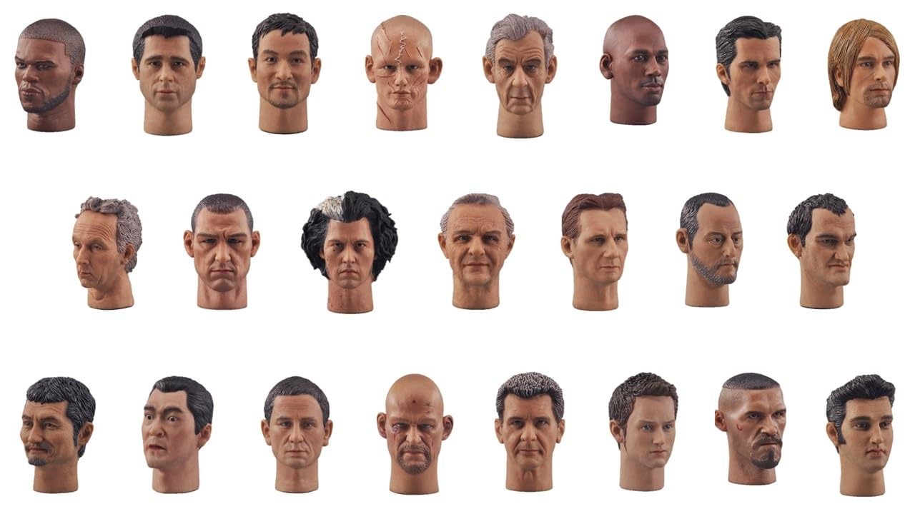 Amazon.co.jp: 有名人 俳優 ミュージシャン リアル 顔面 フィギュア 1