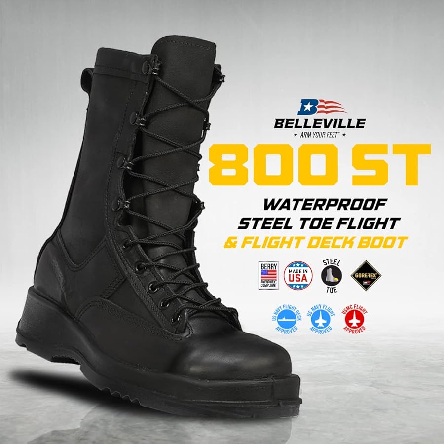 Amazon.com: Belleville 800 ST Waterproof Steel Toe Flight Boot