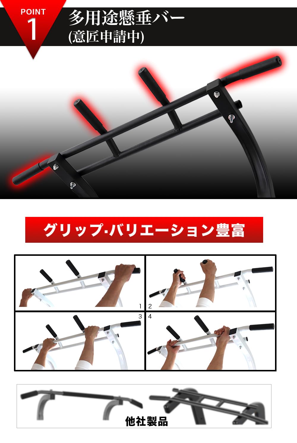 Amazon | WASAI(ワサイ) 懸垂 ぶら下がり健康器 懸垂マシン【高さ220CM