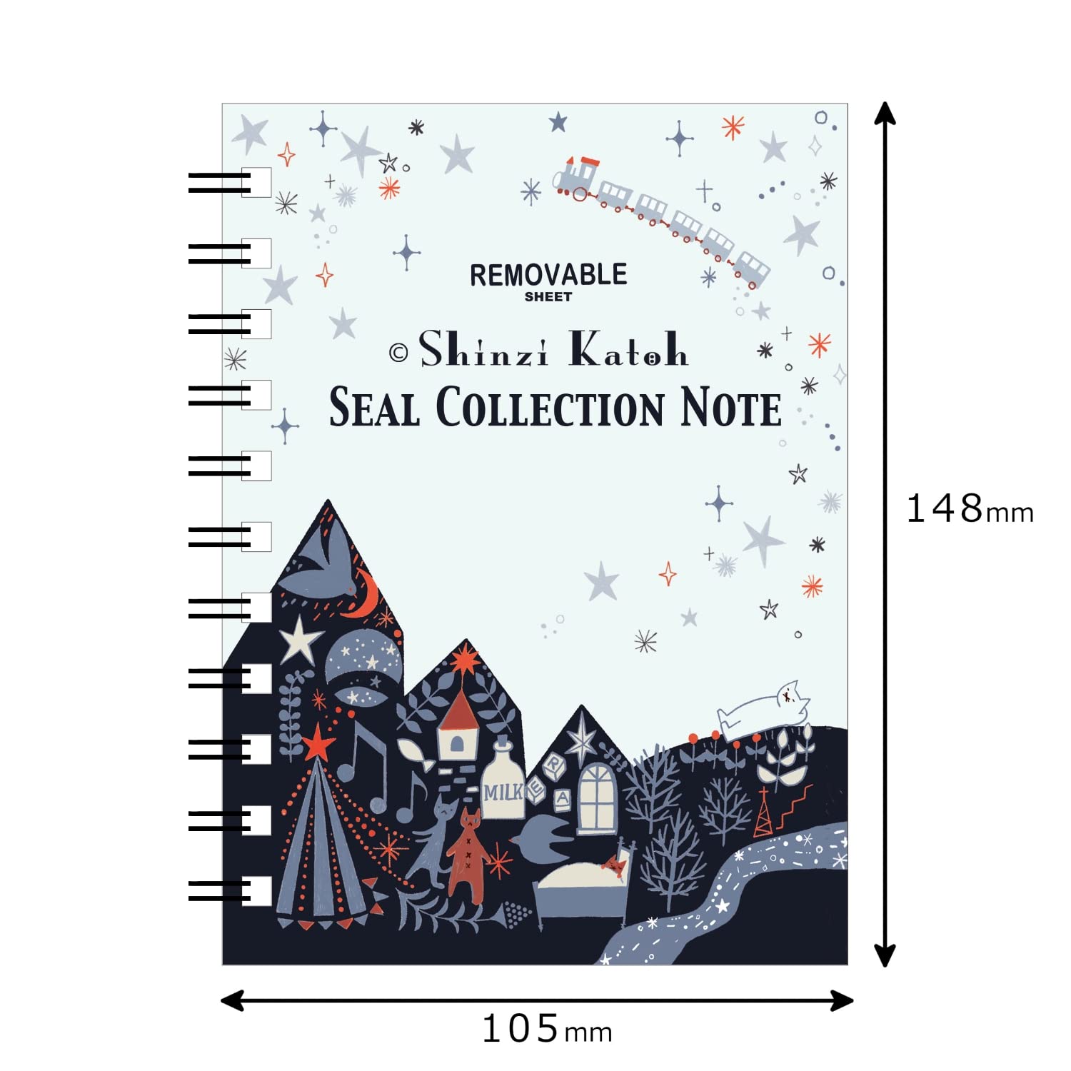 Amazon | シール堂 日本製 剥がしやすい シール帳 宮沢賢治 銀河鉄道の