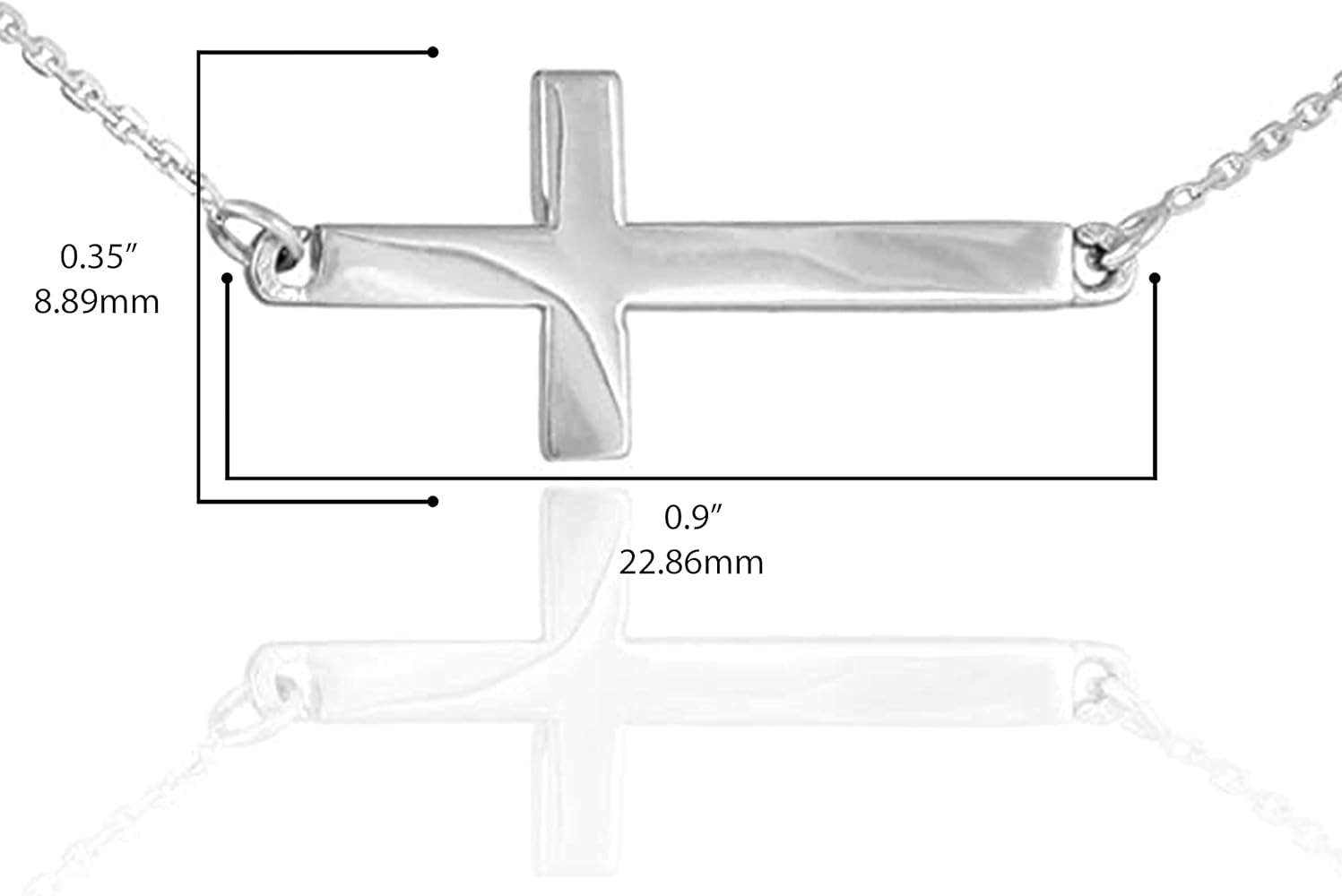 Amazon | 925スターリングシルバー かわいいペンダント 横向きクロス