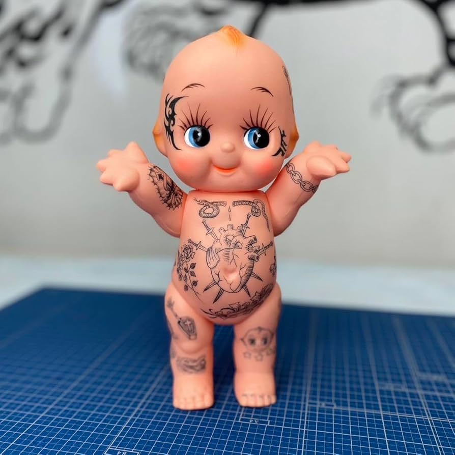 Amazon.co.jp: レア 刺青 キューピー人形 25cm タトゥー 16tattoo