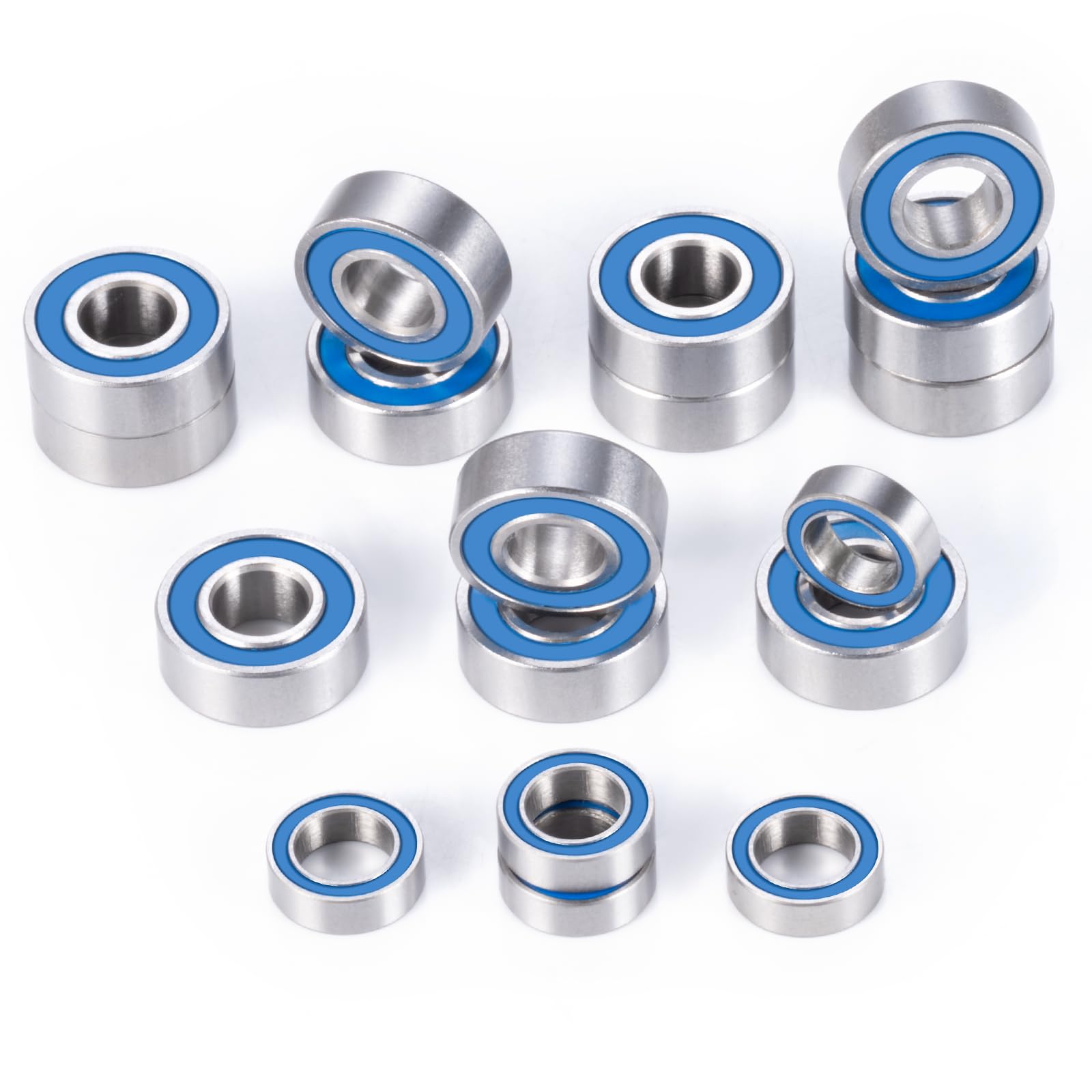 Amazon.co.jp: TRZX 18個 ボール ベアリング セット ブルー ラバー